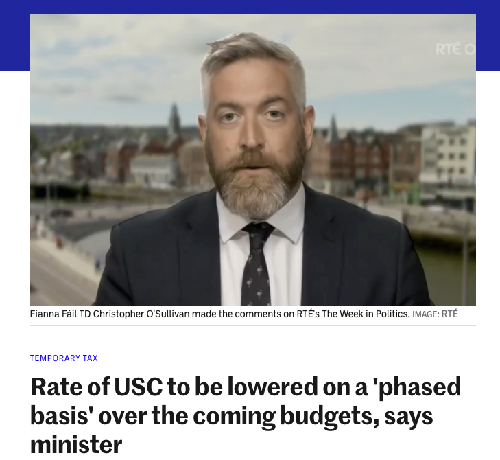 "Irish Politician said a thing" Journalism